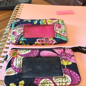 Vera Bradley Floral ID Holders - Pink and Blue